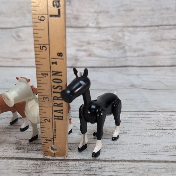 Lot of 4 Vintage Little People Animals Horse Cow Giraffe - Picture 4 of 9
